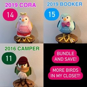 RARE SPRITZ BIRDS 2016 CAMPER 2019 CORA & BOOKER FEATHERLY FRIENDS WONDERSHOP